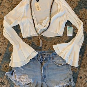 Brand new white crop top